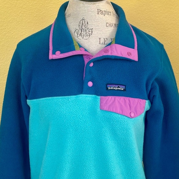 Patagonia Synchilla “Snap T Fleece Pullover” In Howling Turqoise Size Small EUC! - Picture 5 of 10